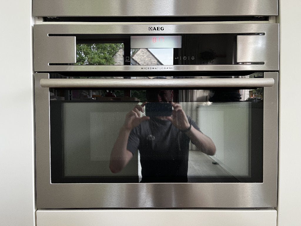 AEG Combi-Oven met microgolf, Elektronische apparatuur, Microgolfovens, Gebruikt, Inbouw, Combi-microgolfoven, 45 tot 60 cm, Grill