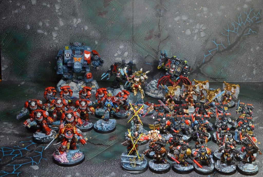 Blood angels army fully painted, Hobby en Vrije tijd, Gebruikt, Figuurtje(s), Ophalen of Verzenden, Warhammer 40000