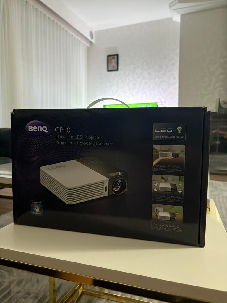 BenQ GP10 LED Beamer – Compleet & in Topstaat, Audio, Tv en Foto, Beamers, Ophalen, Zo goed als nieuw