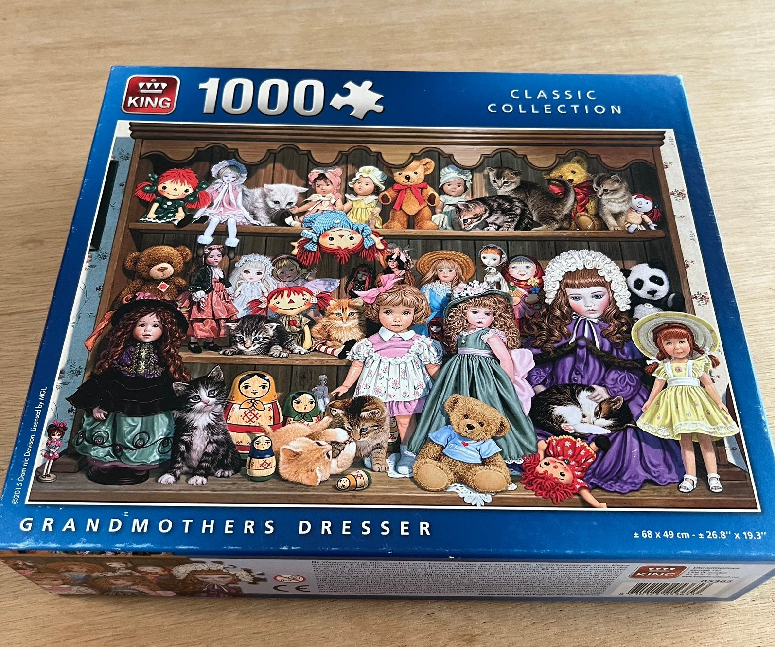 Puzzel grandmothers dresser, Hobby en Vrije tijd, Ophalen, 500 t/m 1500 stukjes, Zo goed als nieuw, Legpuzzel