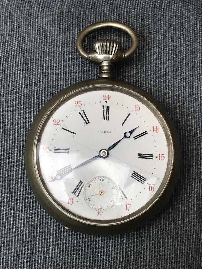 montre gousset omega, Overige materialen, Zakhorloge, Gebruikt, Ophalen of Verzenden
