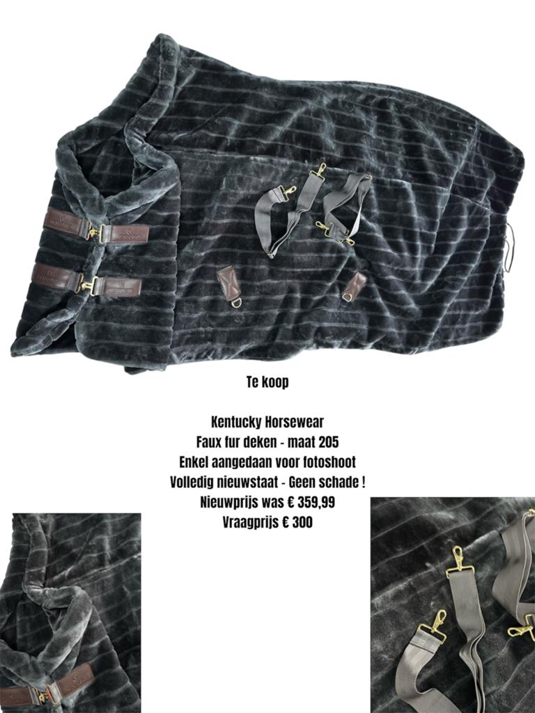Kentucky horsewear faux fur fluffy deken, Ophalen, Zo goed als nieuw, Deken, Kentucky