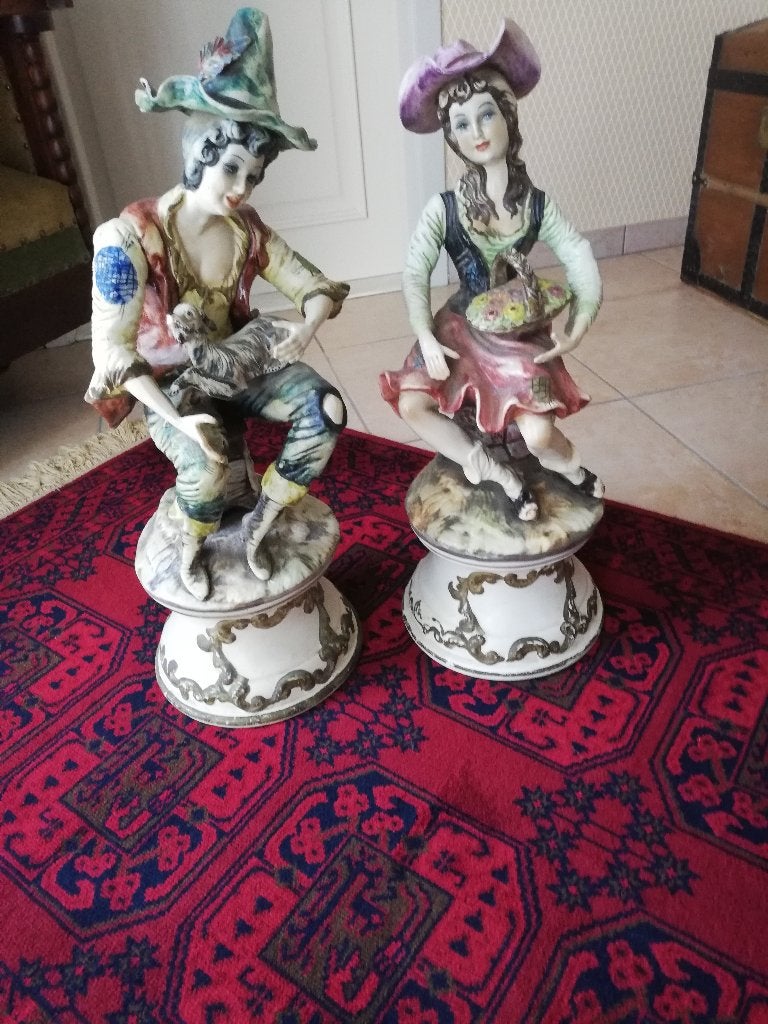 2 oude biscuit beelden 61 cm, Ophalen