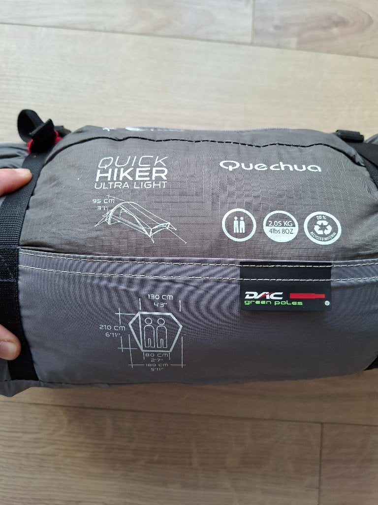 Quechua Quick Hiker Ultra Light 2-persoons tent, Ophalen of Verzenden, Gebruikt, Tot en met 2