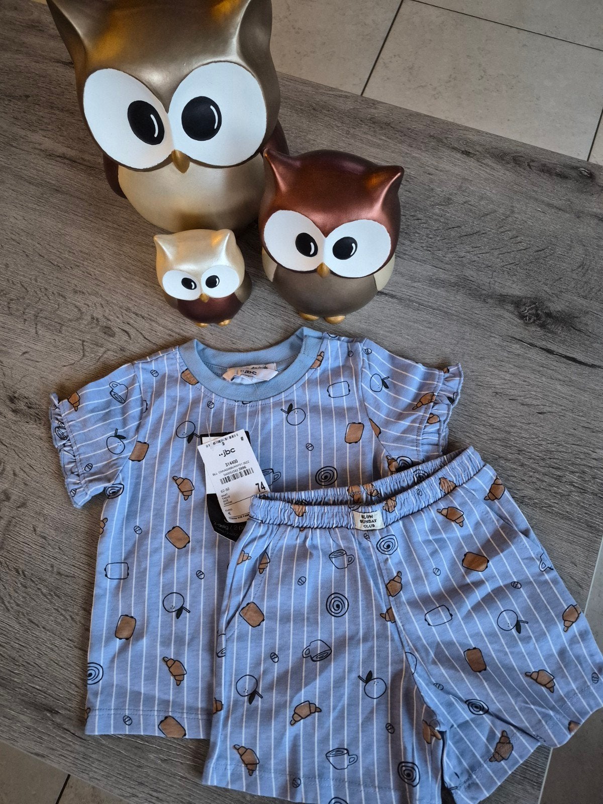 pyjamaset croissants JBC Familiystories maat 74, Ophalen of Verzenden