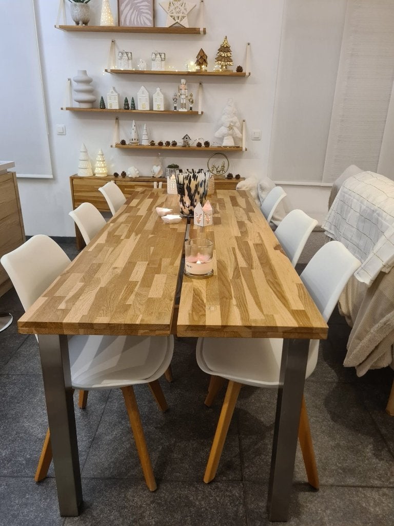 Lot de 6 chaises scandinaves blanches / bois, Maison & Meubles, Chaises, Bois, Comme neuf, Enlèvement, Cinq, Six Chaises ou plus