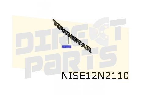 Nissan Townstar (1/22-) (XFK) embleem tekst "TOWNSTAR" op la, -, Verzenden, -, Nieuw