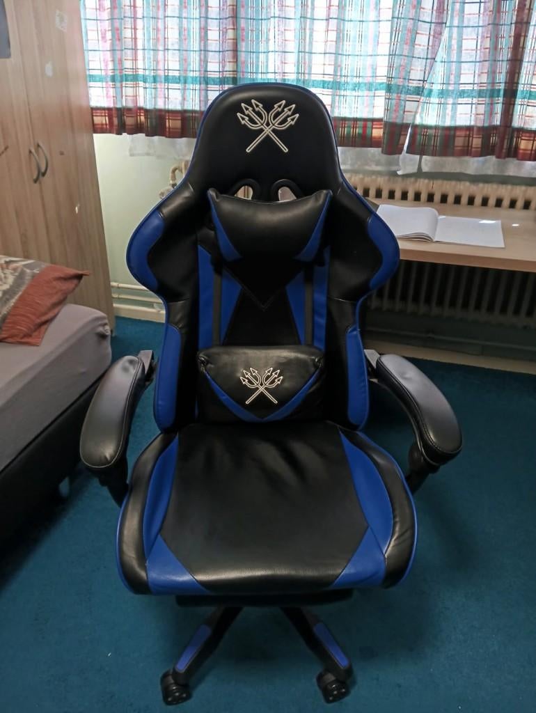 Gaming Chair, Huis en Inrichting, Ophalen, Gebruikt, Blauw, Gaming bureaustoel