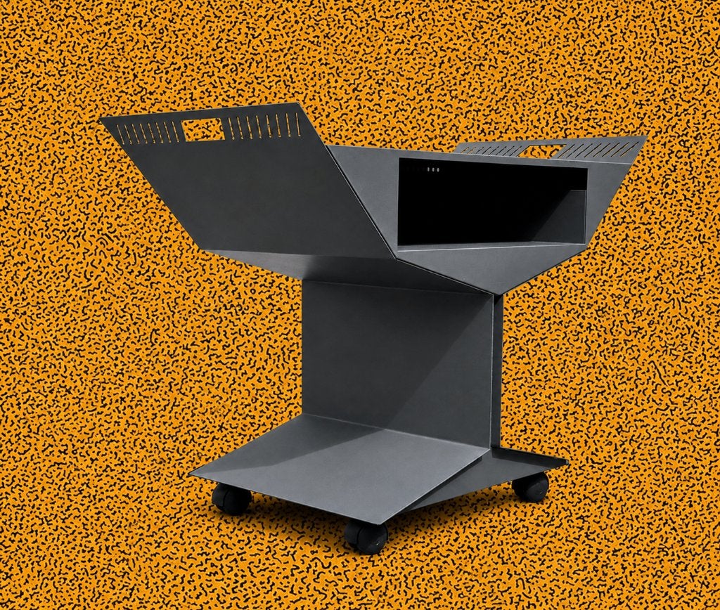 Metalen design Stereo / Tv tafel jaren 90, Enlèvement, Table, Métal