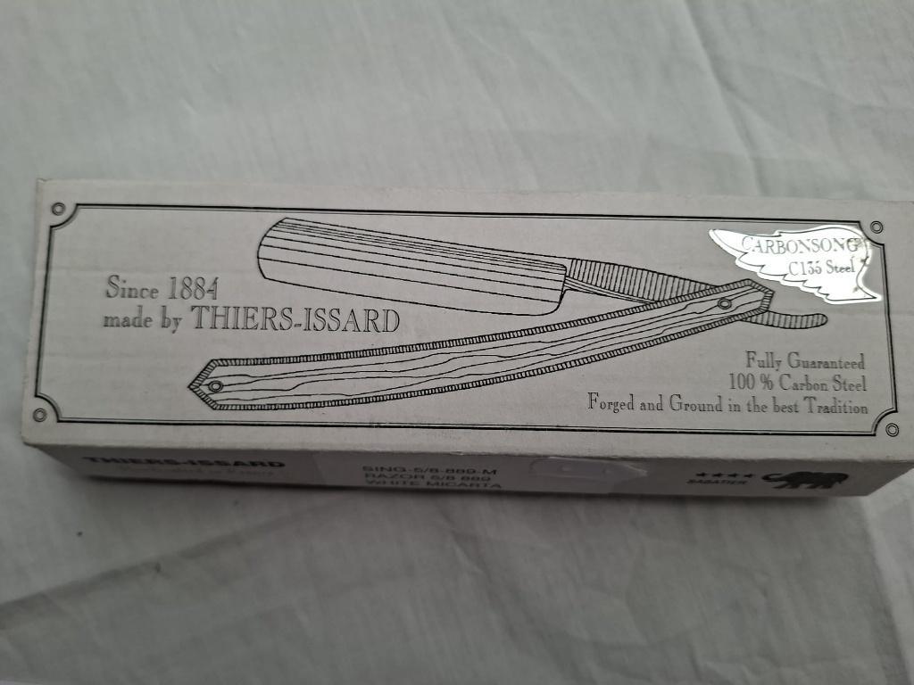 Rasoir Bucéphale Thiers-Issard, 5/8 acier micarta C135 blanc, Enlèvement ou Envoi, Neuf