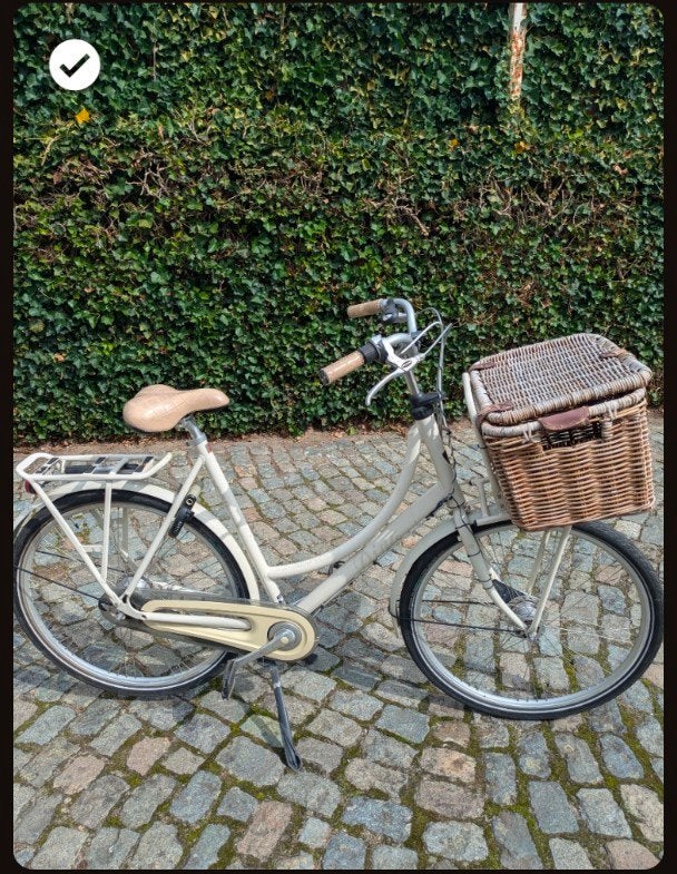 Witte damesfiets met mand, Batavus Diva framesize 62, Ophalen