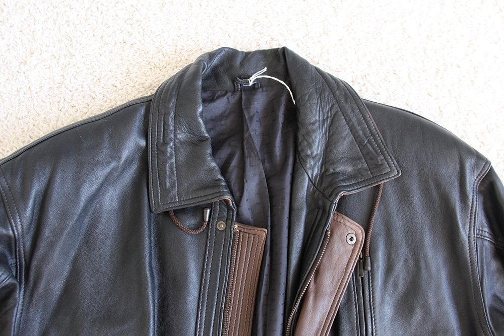 Veste en cuir vintage pour hommes 281* (taille 56) €60, -, Andere, Taille 56/58 (XL), Comme neuf, Noir
