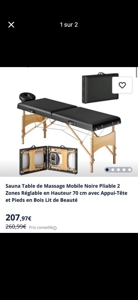 Table massage, Enlèvement, Utilisé, Table de massage