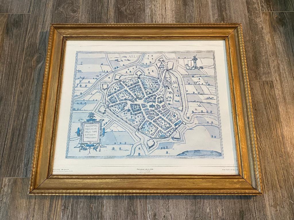Oude kader met plattegrond Aalst 1588, Enlèvement
