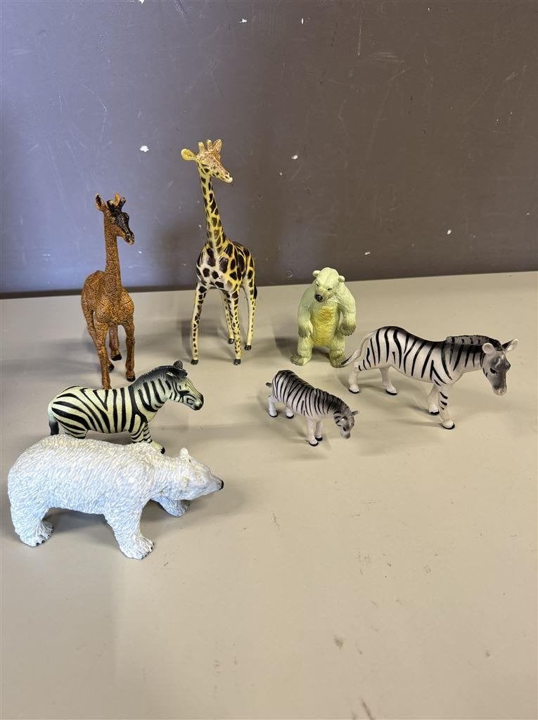 Papo Gulliver - ijsbeer - giraf - zebra figuren, Ophalen of Verzenden, Zo goed als nieuw