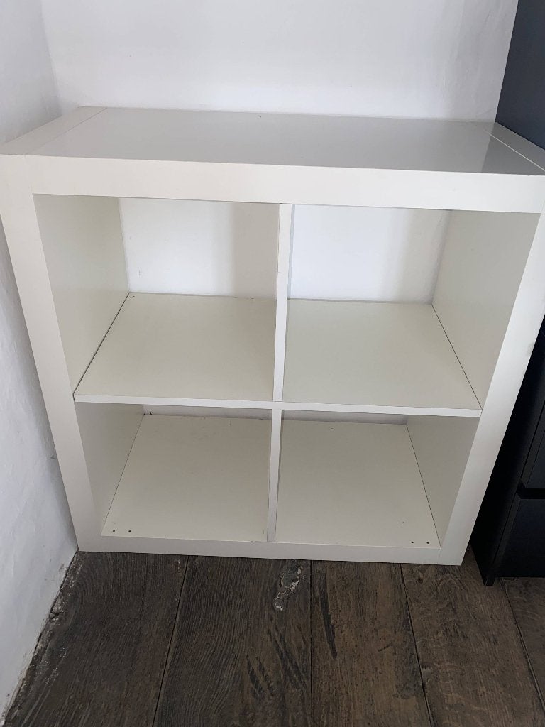 Étagère 4 cases blanche, 25 à 50 cm, Moins de 150 cm, Enlèvement, Utilisé