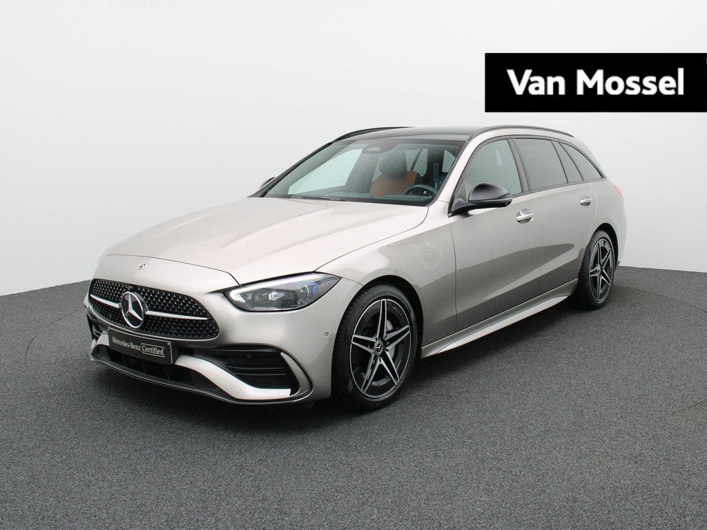 Mercedes-Benz C-Klasse 200 d AMG Line Estate + LEDER TWO TON, Autos, Argent ou Gris, Achat, Entreprise, Entretenue par le concessionnaire