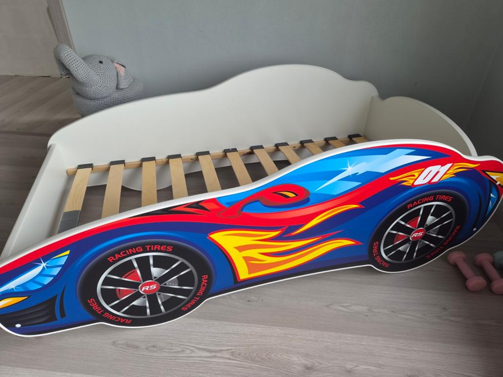 Kinderbed racing car 70140cm inclusief matras., Kinderen en Baby's, Kinderkamer | Bedden, Ophalen, Matras