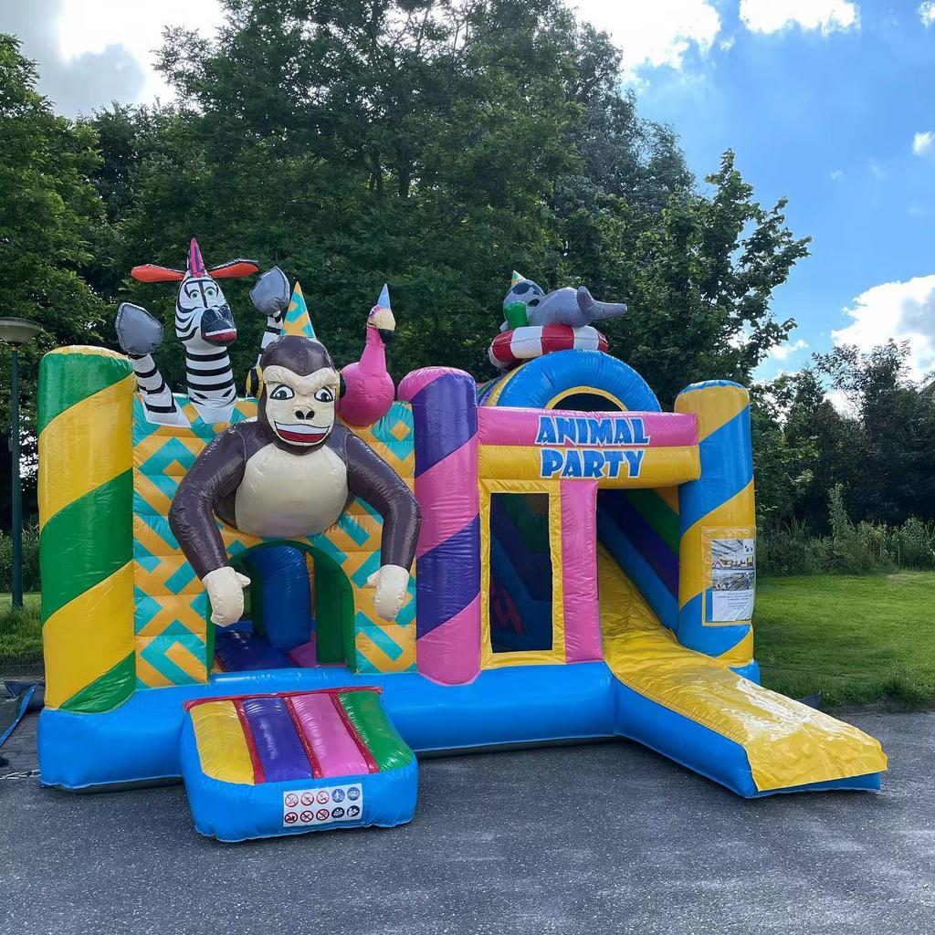 Multiplay ‘Animal jungle party’ springkasteel te huur, Enlèvement, Comme neuf