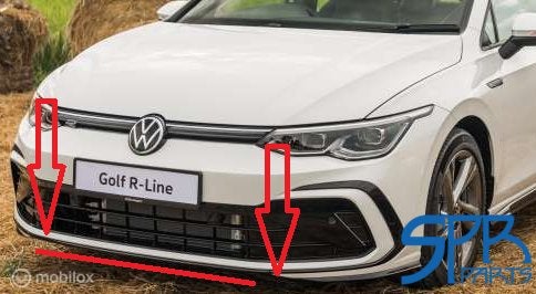 BUMPERLIJST MIDDEN VOORBUMPER GOLF 8 R-LINE SIERLIJST '20-24, Autos : Pièces & Accessoires, VOLKSWAGEN, Enlèvement ou Envoi, Volkswagen