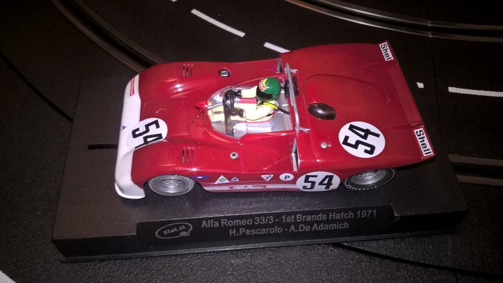 Scalextric Slot It Alfa-Romeo 33/3 #54 6h Brands Hatch 1971, Kinderen en Baby's, Speelgoed | Racebanen, Overige merken, Racebaan