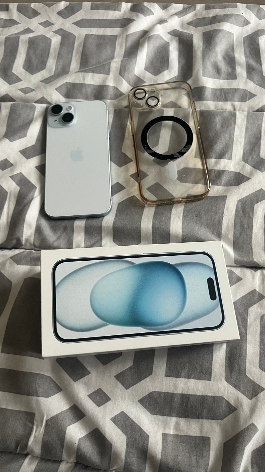 iPhone 15 blue 128gb, Télécoms, Enlèvement, Comme neuf, IPhone 15
