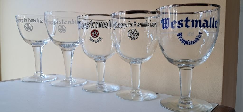 5 Collectieglazen TRAPPIST WESTMALLE, Verzamelen, Ophalen