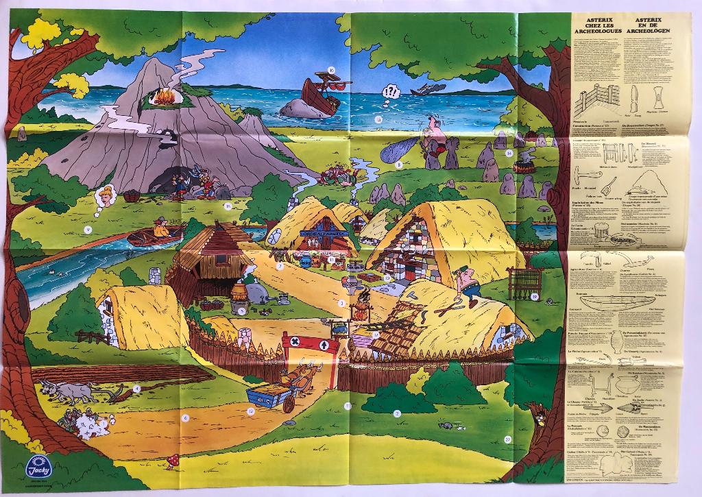 Poster géant Astérix Jacky - Tintin Spirou 1980 - neuf, Boeken, Ophalen, Nieuw, Uderzo - Goscinny
