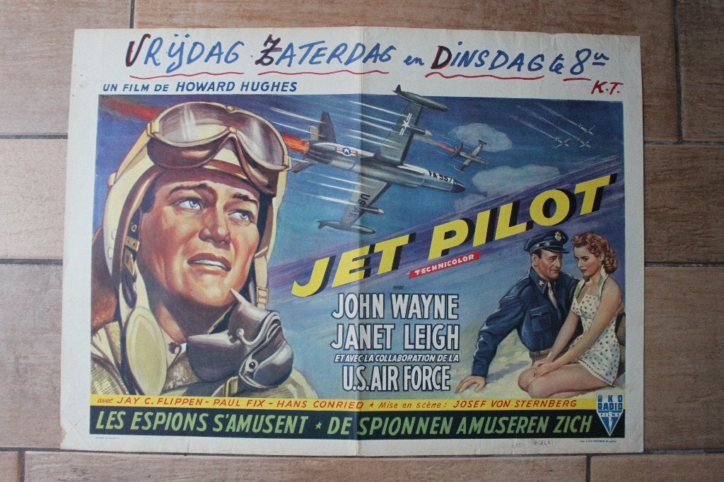 filmaffiche John Wayne Jet Pilot 1957 filmposter, Enlèvement ou Envoi, Rectangulaire horizontal, A1 jusqu'à A3, Comme neuf