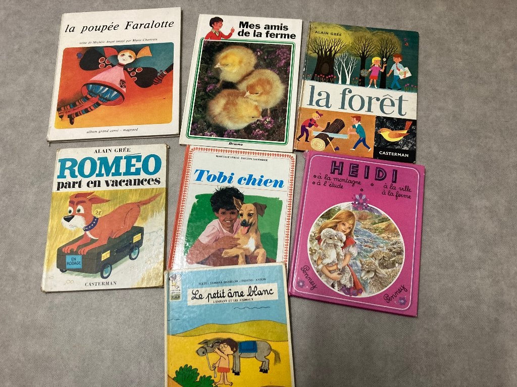Lot de 7 livres anciens pour enfants, Enlèvement, Utilisé, 4 ans
