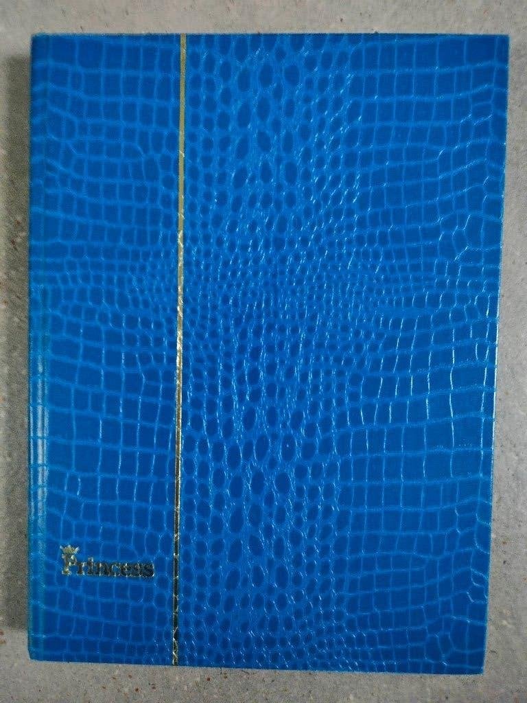 blauw postzegelalbum Princess met 30 zwarte pagina's (leeg), Postzegels en Munten, Ophalen of Verzenden
