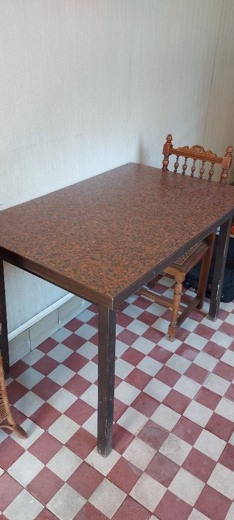 stevige houten tafel (zonder lade), Enlèvement, Utilisé, 75 cm ou plus, Rectangulaire