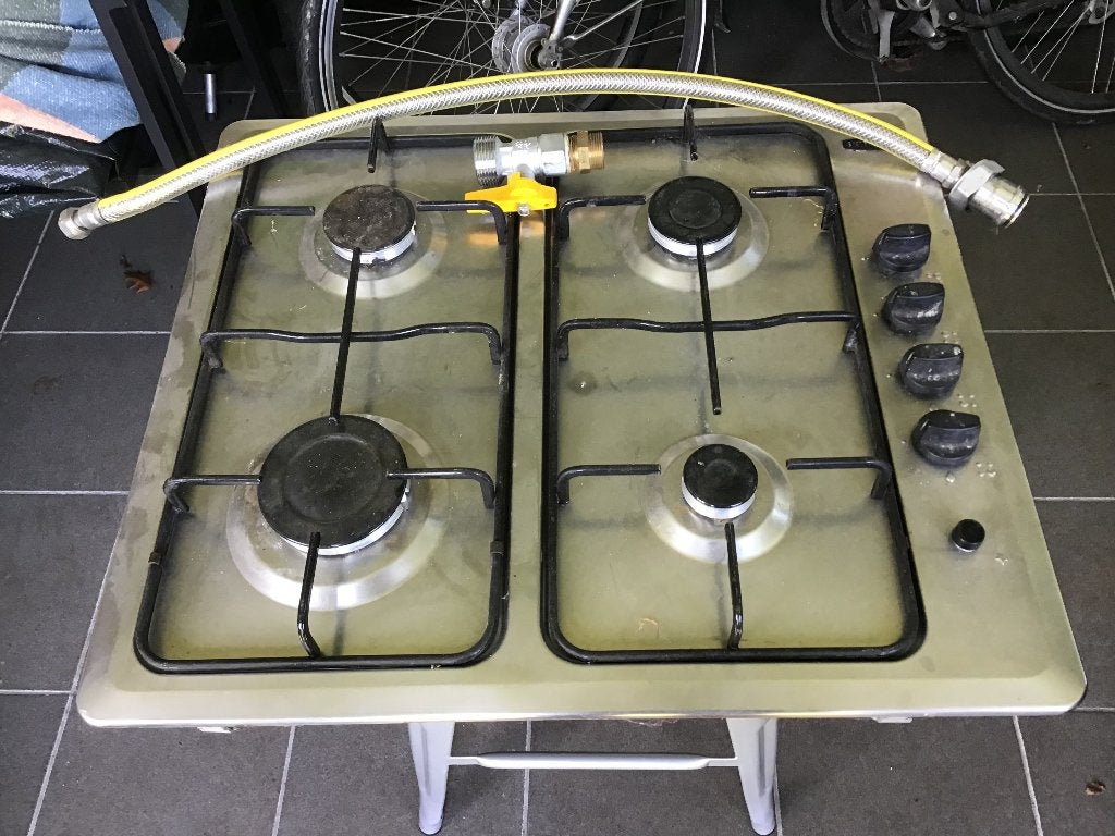 Gaskookplaat, Ophalen, Gebruikt, 50 tot 100 cm, Grijs