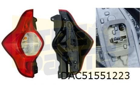 Dacia Lodgy (5/12-) achterlicht Links (incl. fittingplaat) 2, Auto-onderdelen, Verlichting, Dacia, -, Verzenden, -
