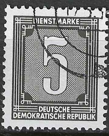 Allemagne DDR 1956 - Yvert 34SE - Service - Numéros (ST), Timbres & Monnaies, Timbres | Europe | Allemagne, Envoi, RDA, Affranchi