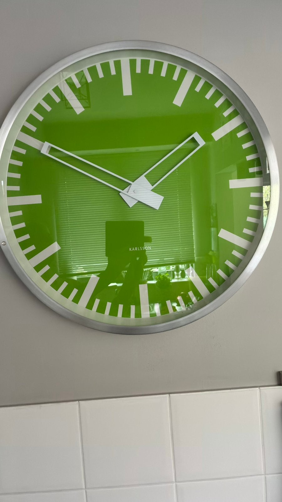 Klok Karlsson binnenplaat Groen met wit, Ophalen, Zo goed als nieuw, Karlsson, Groen