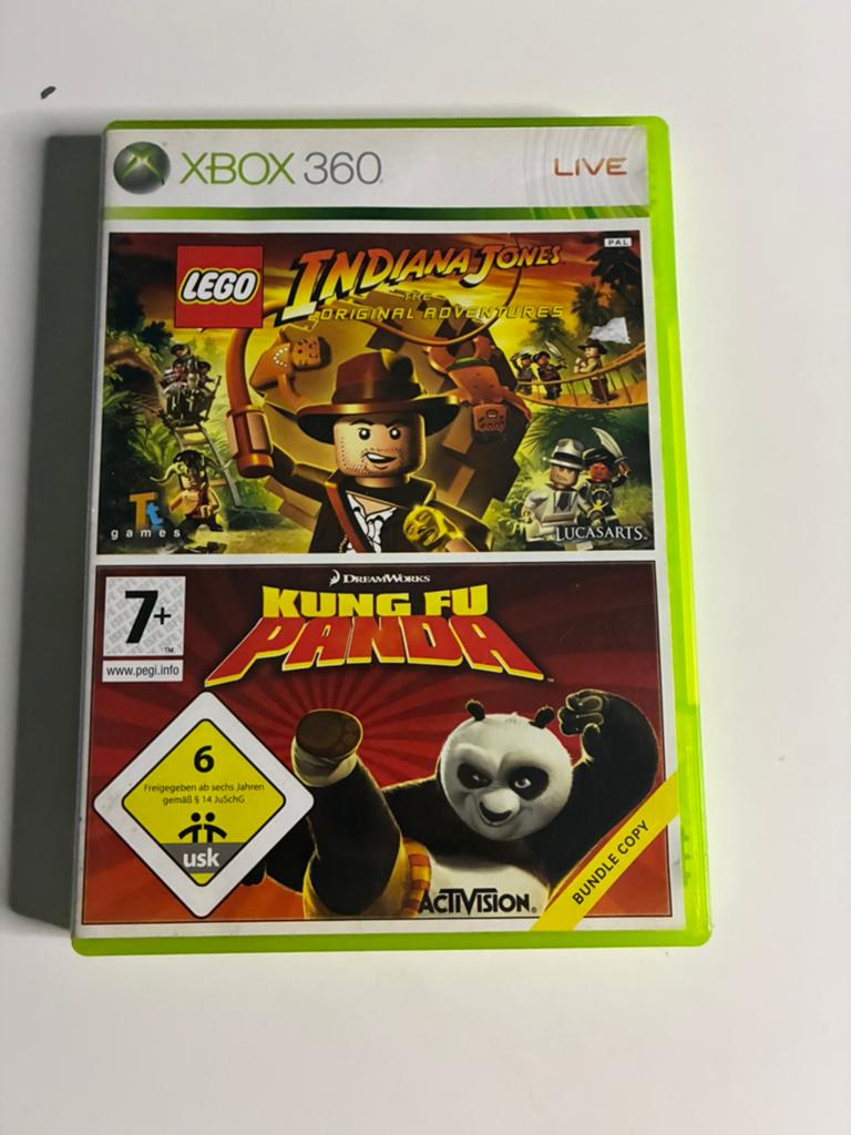 LEGO Indiana Jones & Kung Fu Panda Xbox 360 (2 games), Ophalen of Verzenden, Zo goed als nieuw, Avontuur en Actie