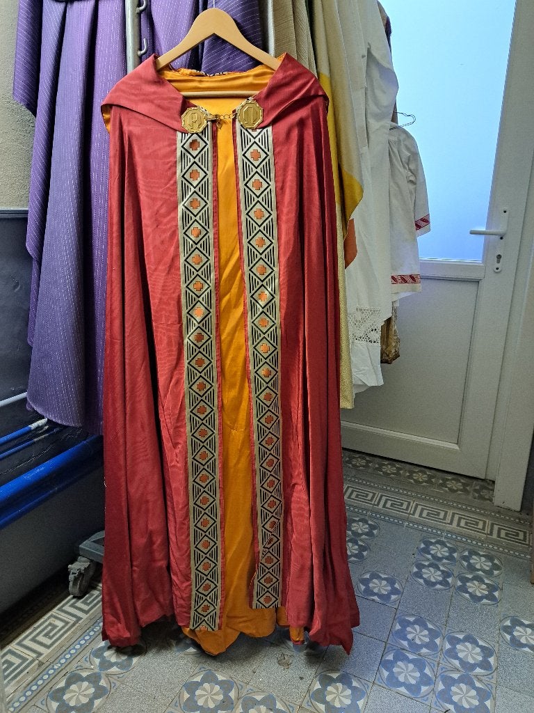 Antiek Vintage Priester Liturgis Chasuble Kazuifel Vestment, Ophalen