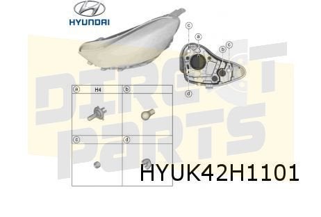 Hyundai i10 3/20-6/23 koplamp Links (H4) Origineel 92101K700, Neuf, -, Hyundai, -