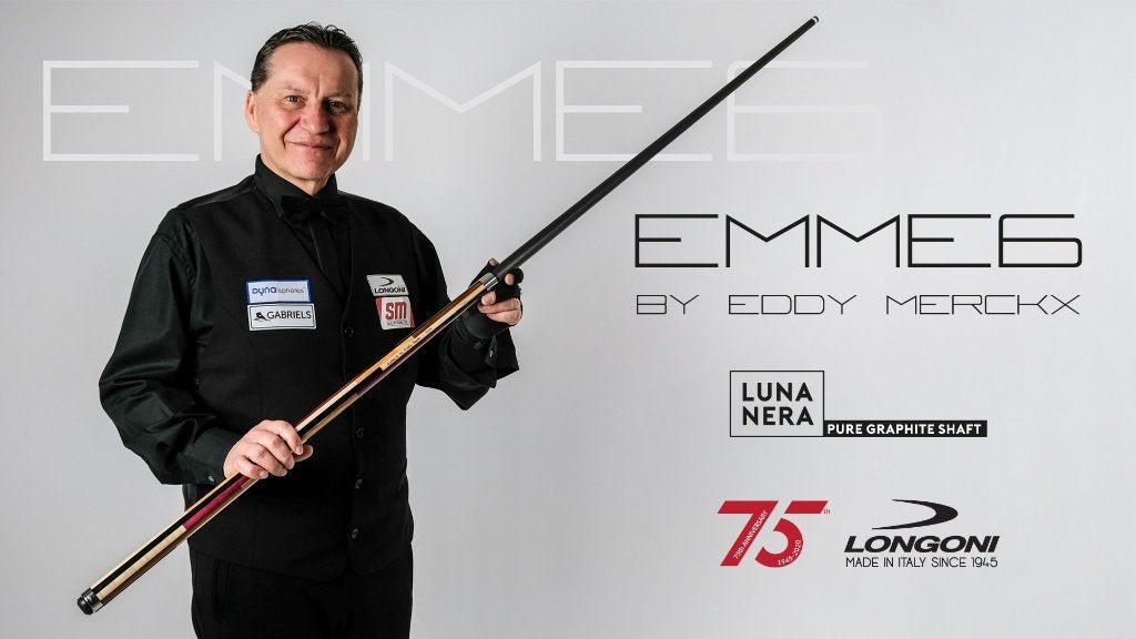 AKTIEPRIJS: Longoni Emme6 keu VP2 met luna nera OP VOORRAAD!, Sport en Fitness, Biljarten en Poolen, Ophalen of Verzenden, Nieuw