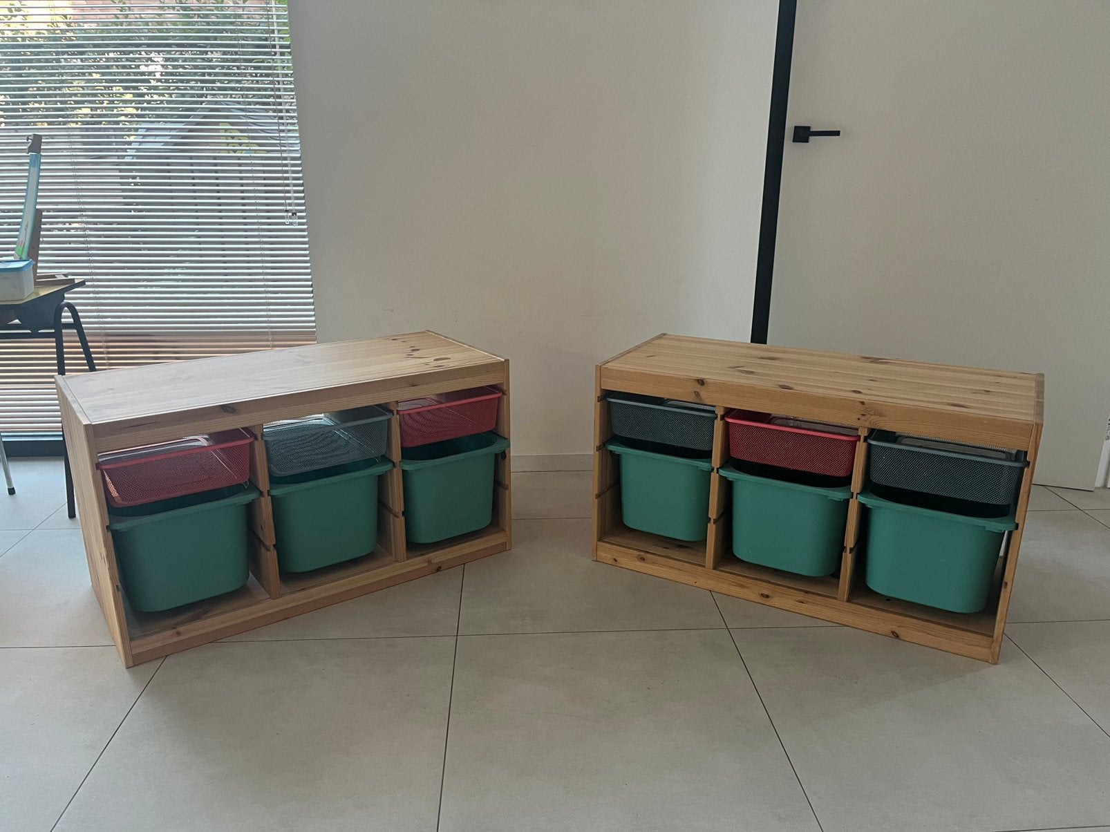IKEA TROFAST opbergkasten in massief grenen – 2 stuks, Ophalen, Zo goed als nieuw