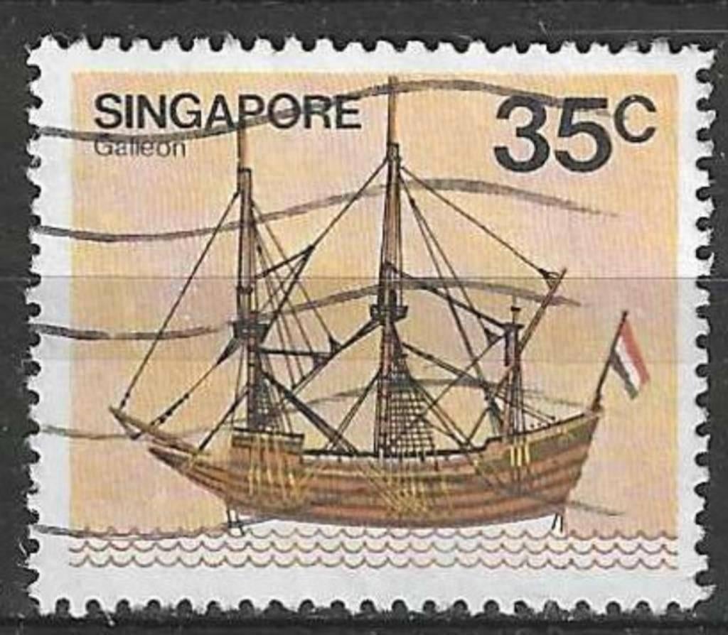 Singapore 1980 - Yvert 340 - Galjoen (ST), Verzenden, Gestempeld
