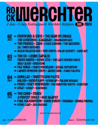 1 combi Werchter 2026 (officiële doorverkoop), Enlèvement, Neuf