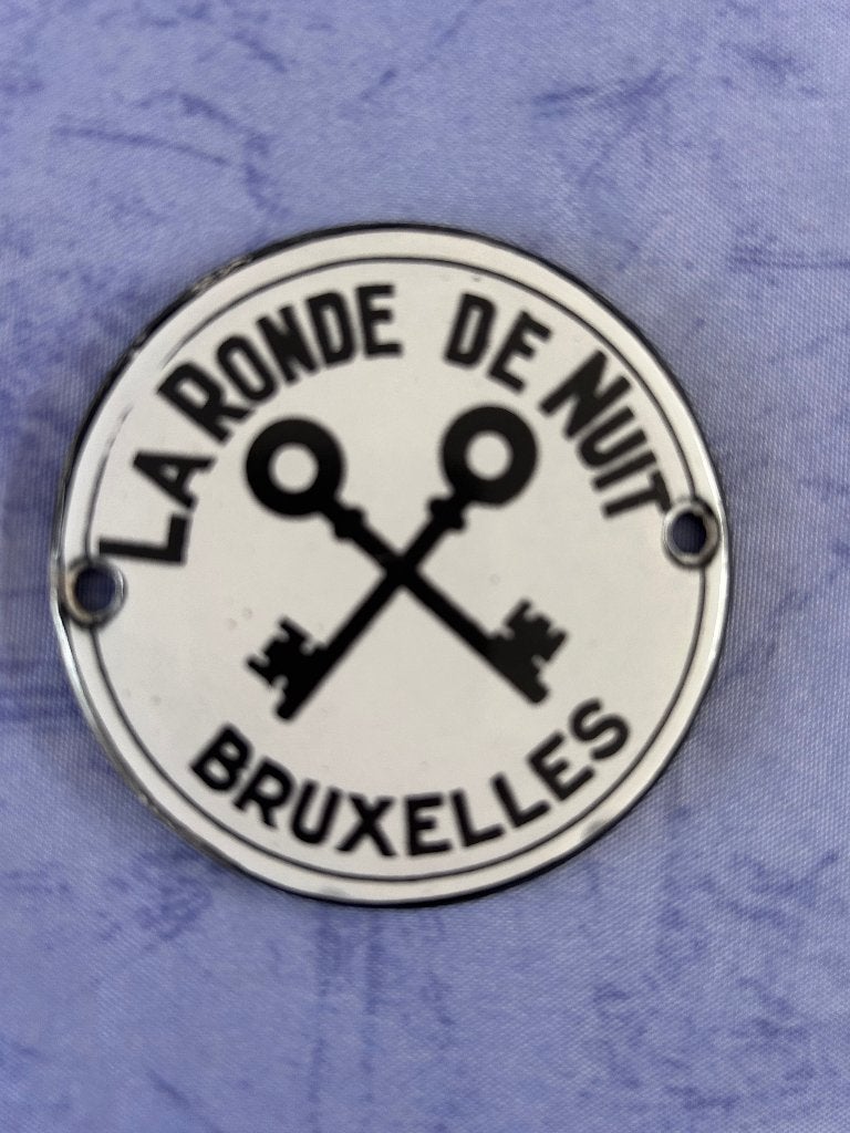 Plaque émaillée de surveillance Police, Enlèvement ou Envoi, Comme neuf, Panneau publicitaire