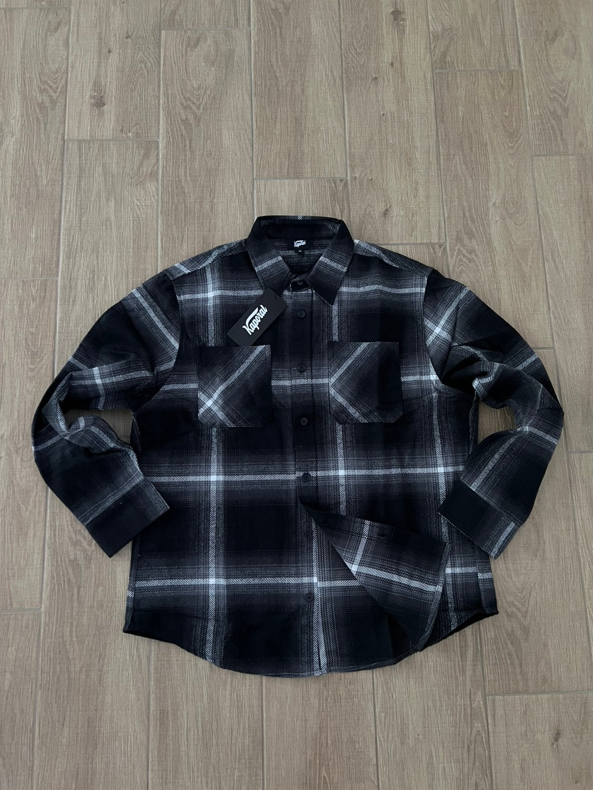 Gilet Surchemise Kaporal carreaux noir gris mancheslongues M, Vêtements | Hommes, Enlèvement ou Envoi, Comme neuf, Noir, Tour de cou 39/40 (M)