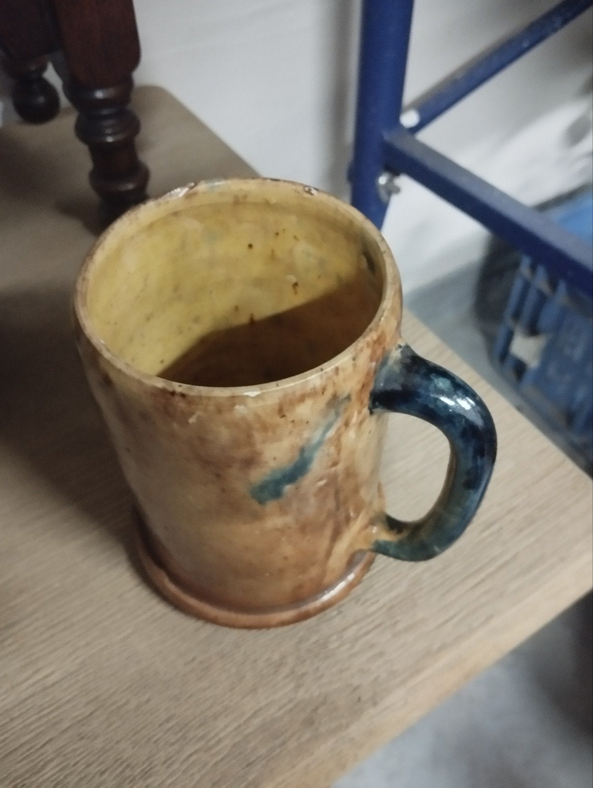 oude drinkbeker, Ophalen