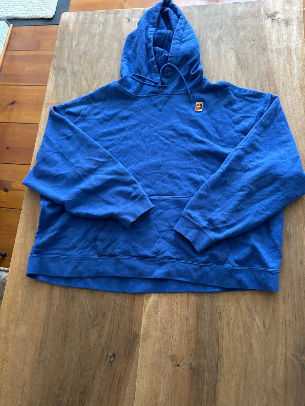 NikeCourt Heritage Men's Fleece Tennis Hoodie - Blue, Ophalen of Verzenden, Zo goed als nieuw, Maat 56/58 (XL), Blauw