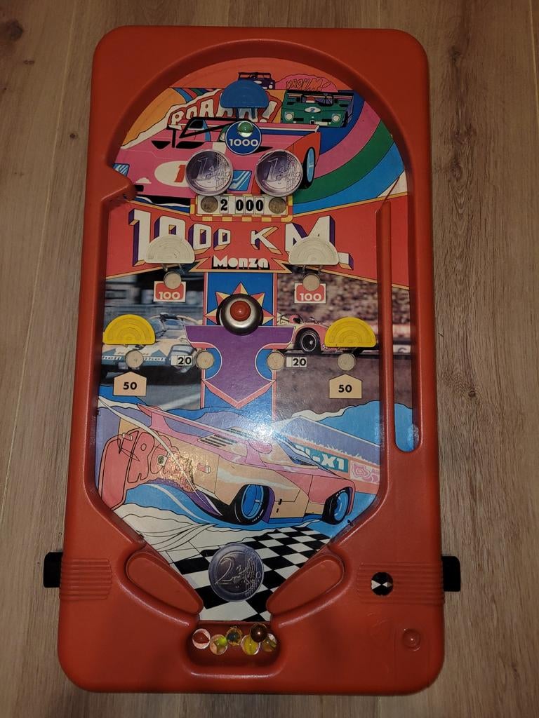 Monza mechanische vintage tafelflipperkast, Verzamelen, Automaten | Flipperkasten, Ophalen, Gebruikt, Mechanisch, Flipperkast