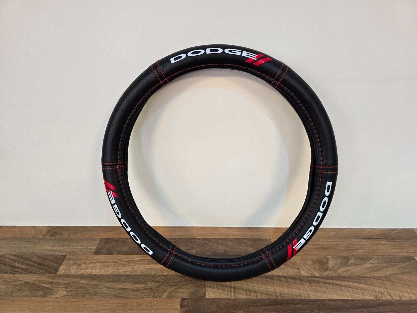 Dodge stuurhoes zwart rood – logo & stijl 38 cm, Auto-onderdelen, -, -, Nieuw, Ophalen of Verzenden