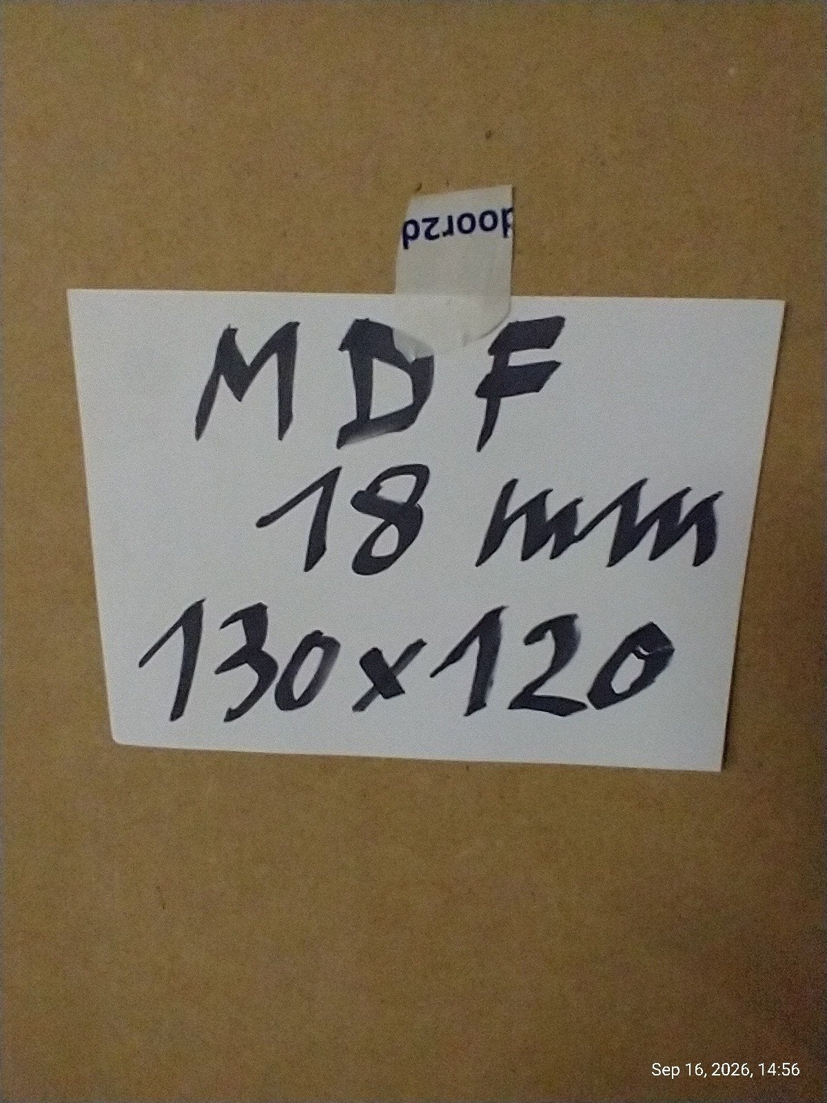 stuk mdf plaat, Ophalen